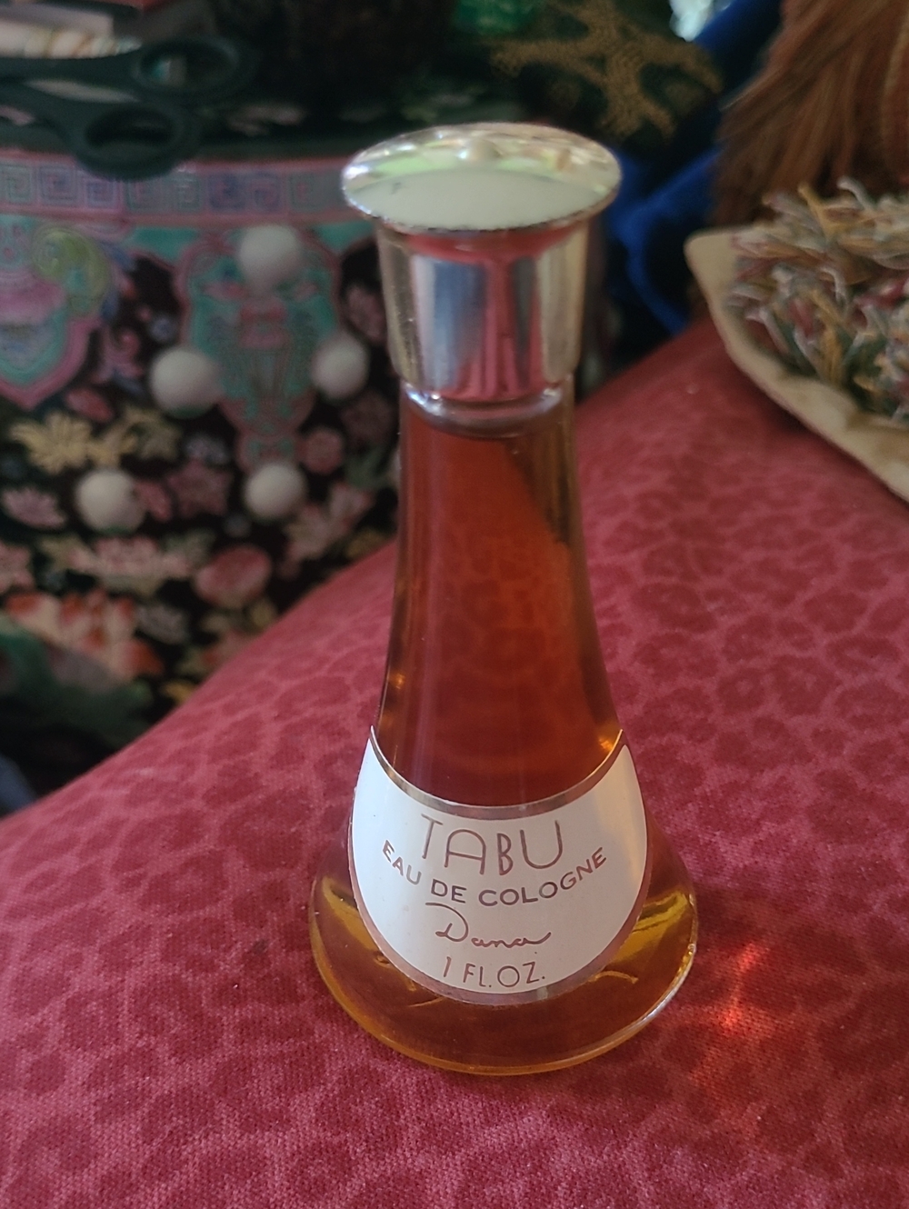 Tabu Eau de Cologne Vintage  Glass Bottle Full Bottle
